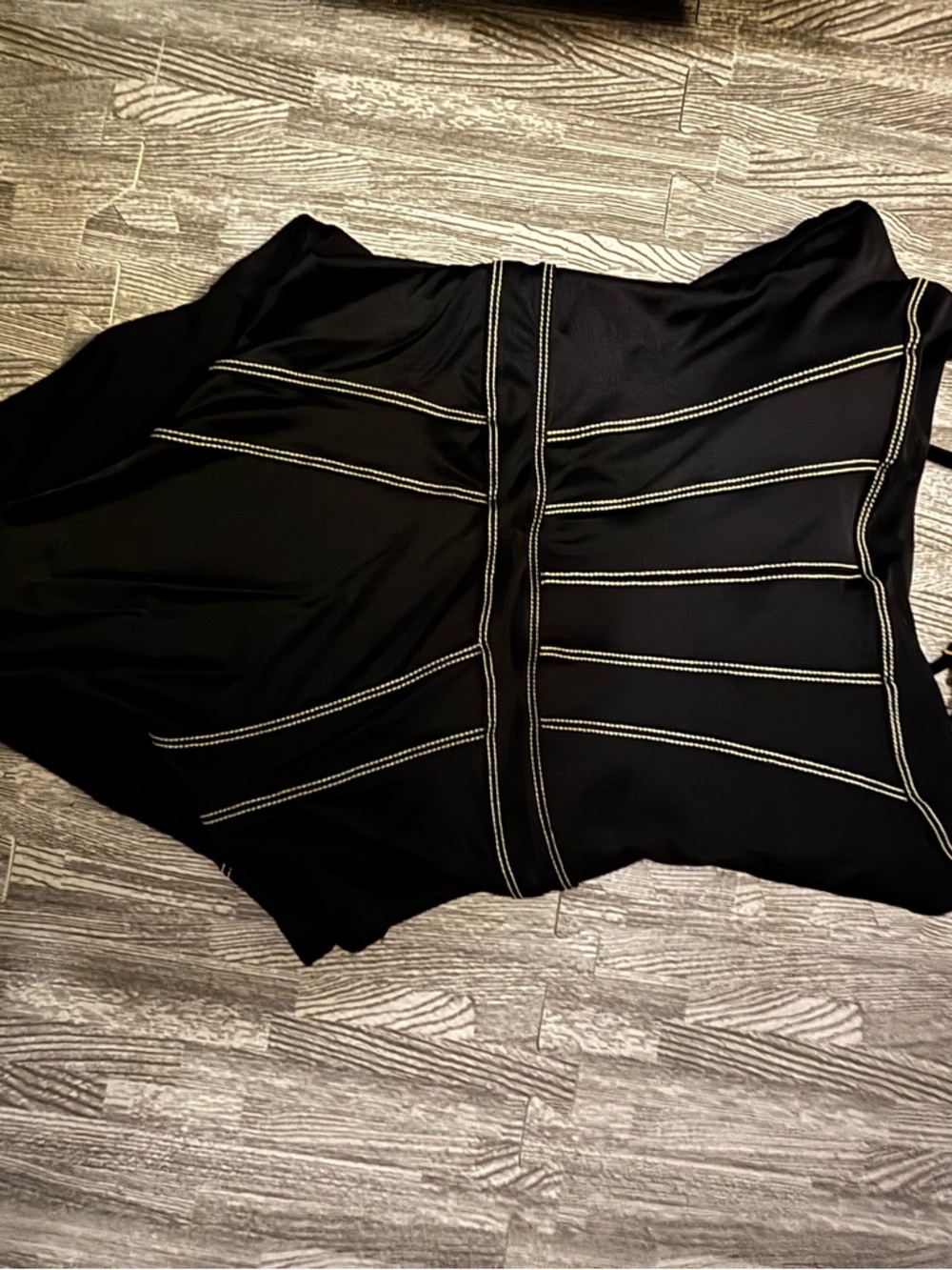 BECCA Black One-Piece Swimsuit with Contrast Topstitching - Picture 5 of 8